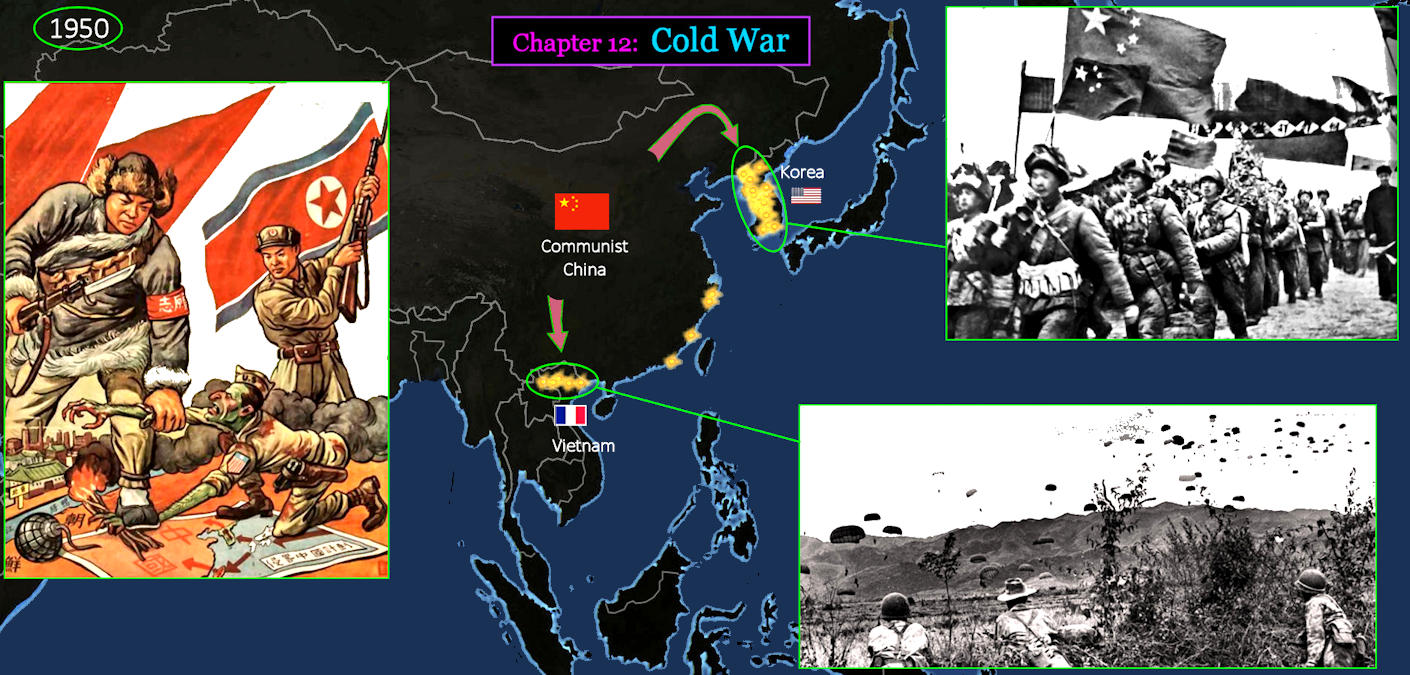 Cold War and Korea, 1950s map